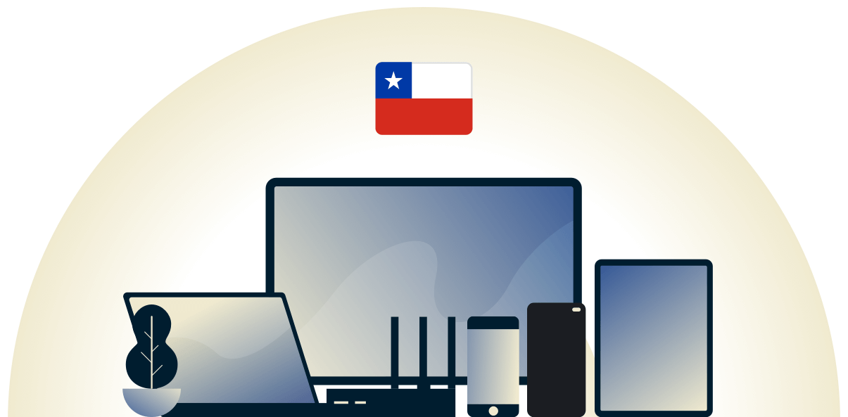 VPN dla Chile chroniący r&oacute;żne urządzenia.