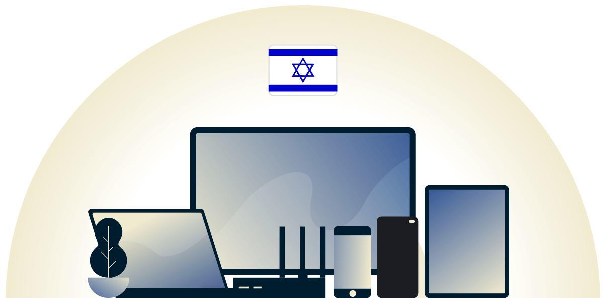 VPN pour Isra&euml;l prot&eacute;geant une vari&eacute;t&eacute; d'appareils.